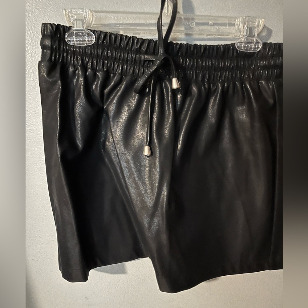Black Faux Leather Skirt